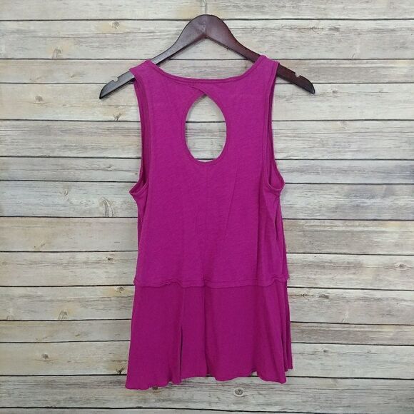 Anthropologie Tank Top Henley Pink Small - Picture 3 of 5
